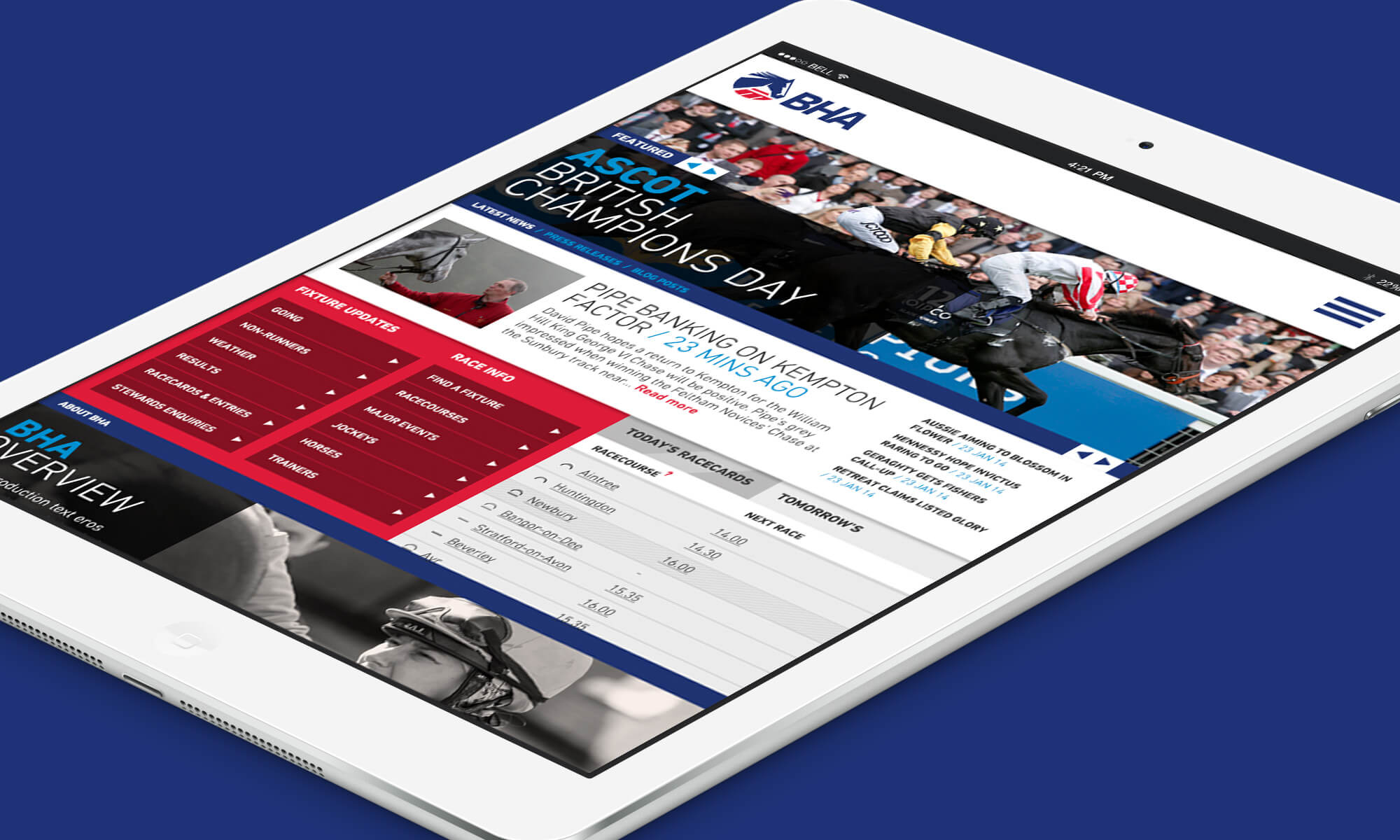 A look at the BHA's new website