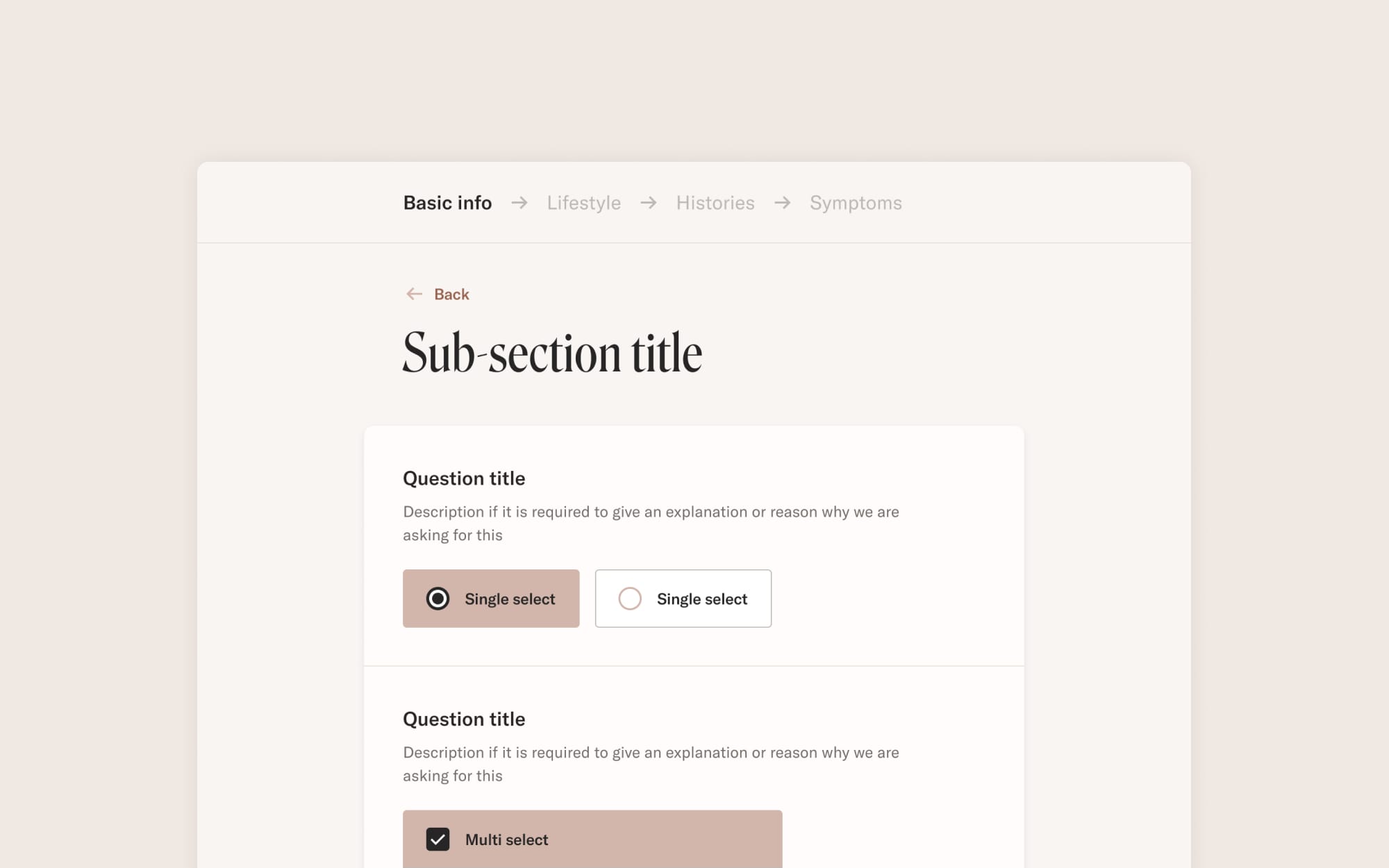 Showing the Alva design system in use