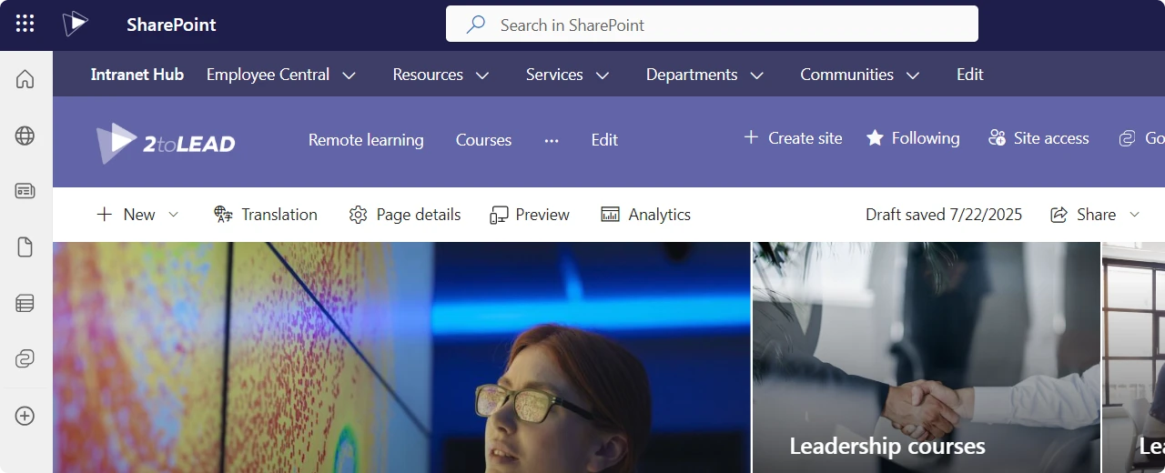 SharePoint Hub Navigation