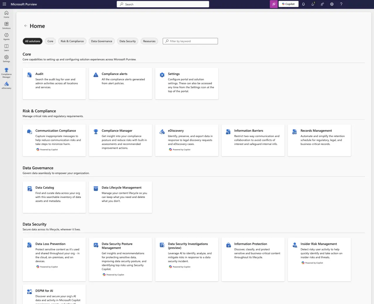 Microsoft Purview's solutions