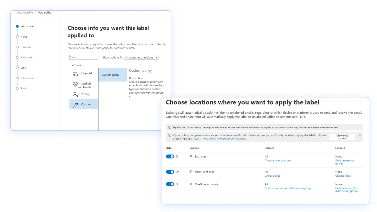 Auto-labeling policy in Microsoft Purview