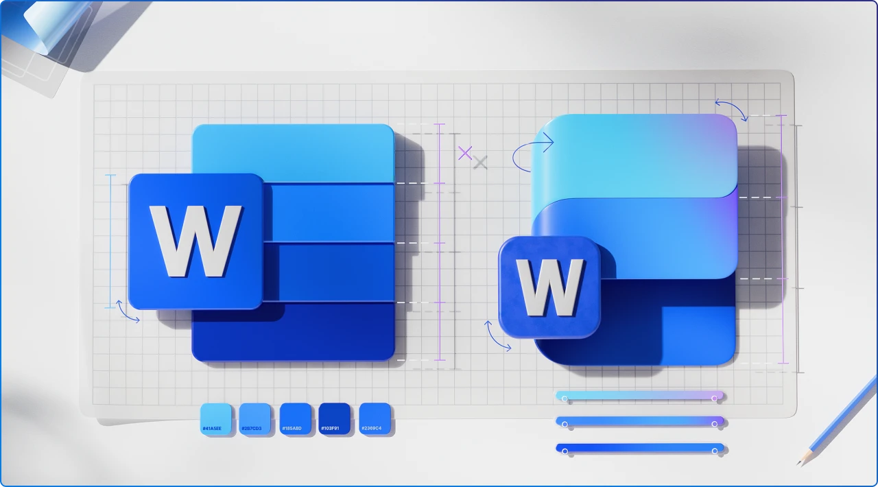 Before and After of Microsoft Word