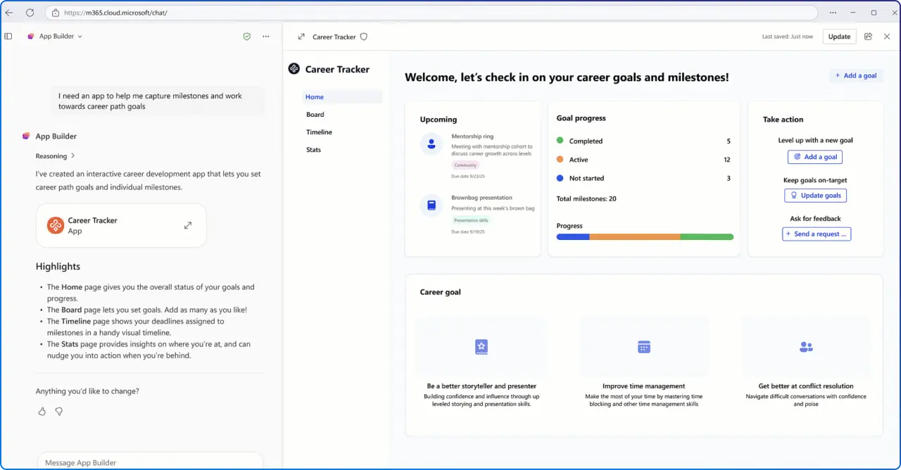 Microsoft 365 Copilot App Builder