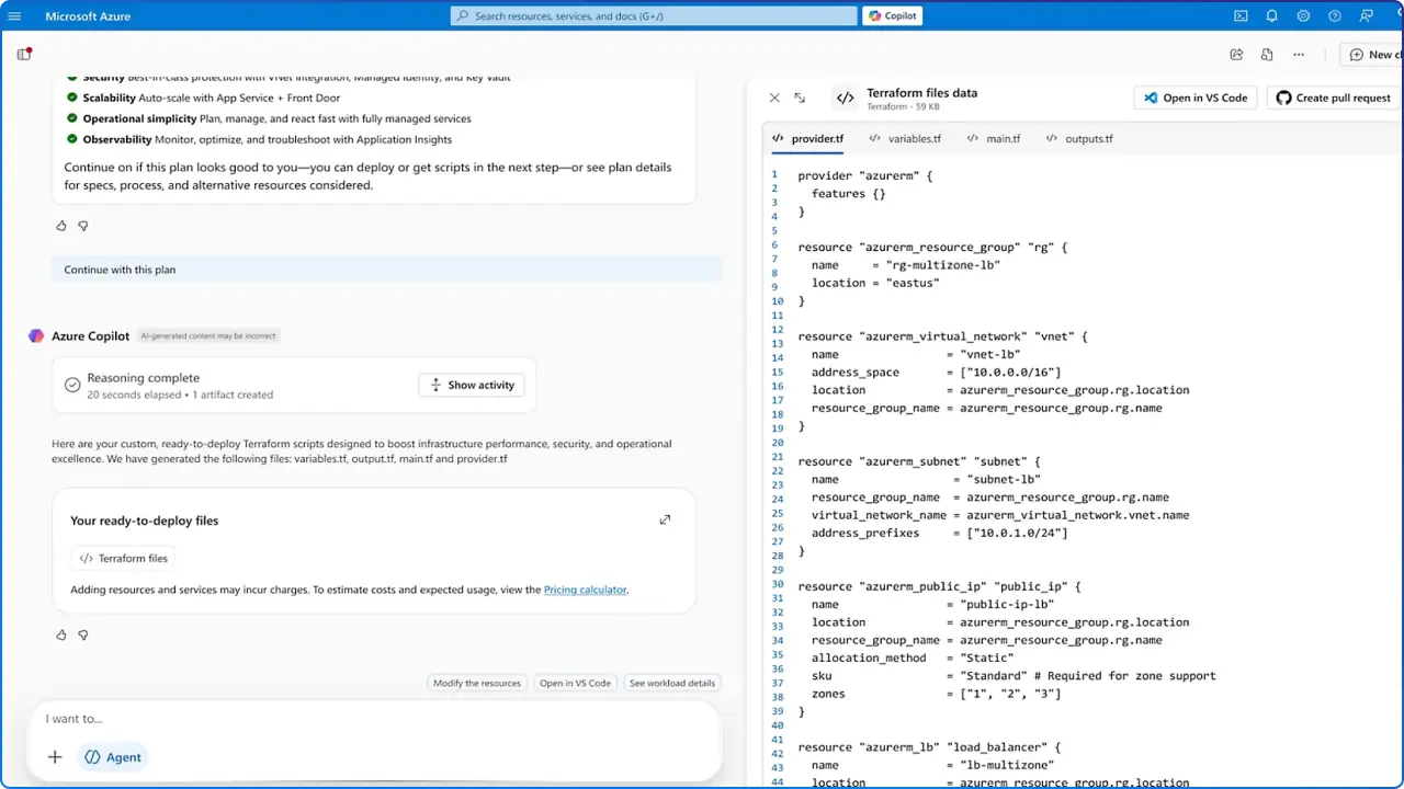Azure Copilot with GPT-5