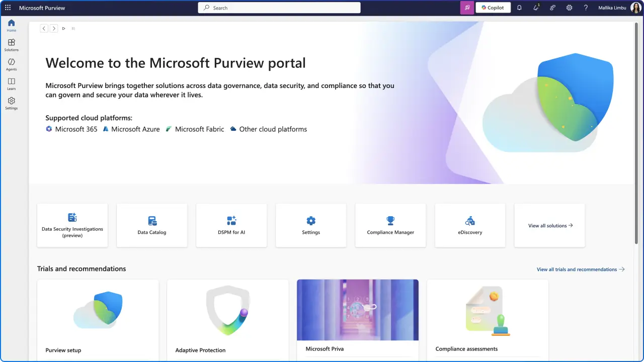 Microsoft Purview dashboard