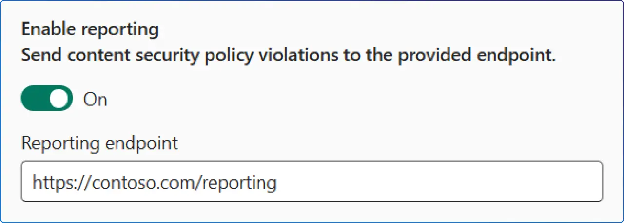 Content Security Policy - Enable reporting