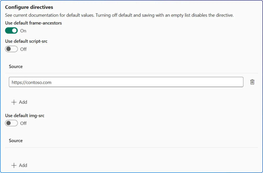 Configure directives in Power Platform