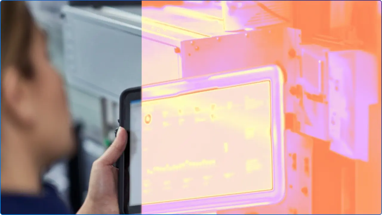 Person looking at a tablet