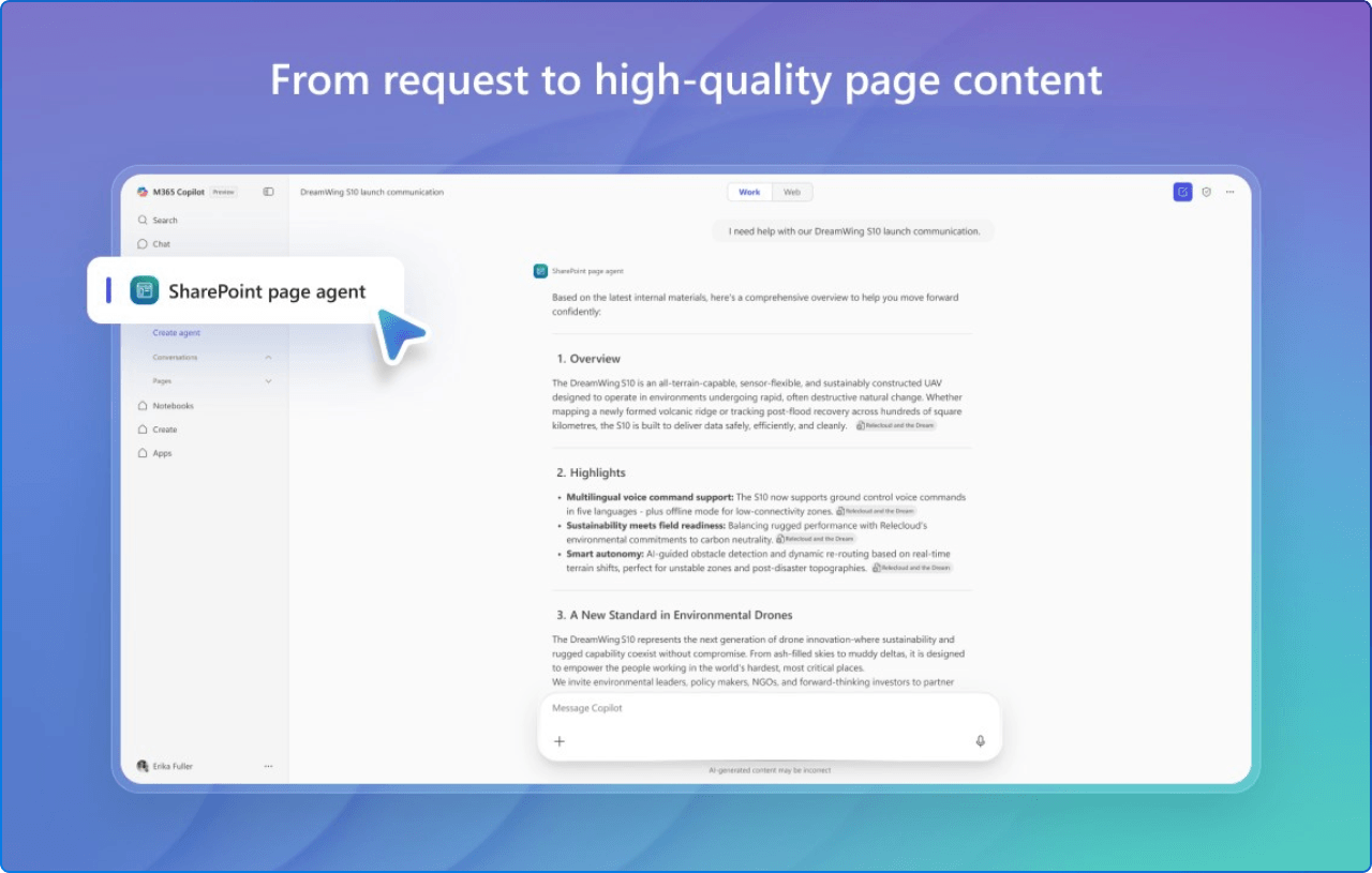 From request to high-quality page content