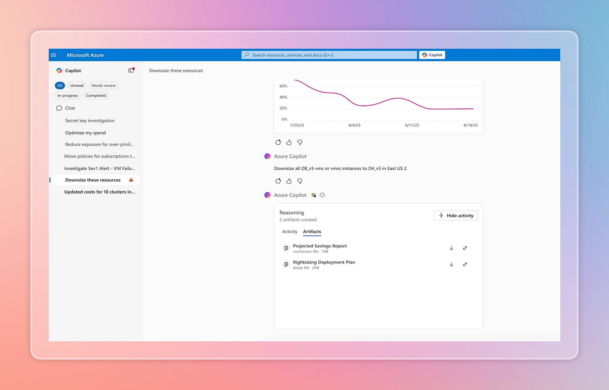 Azure Copilot optimization workflow