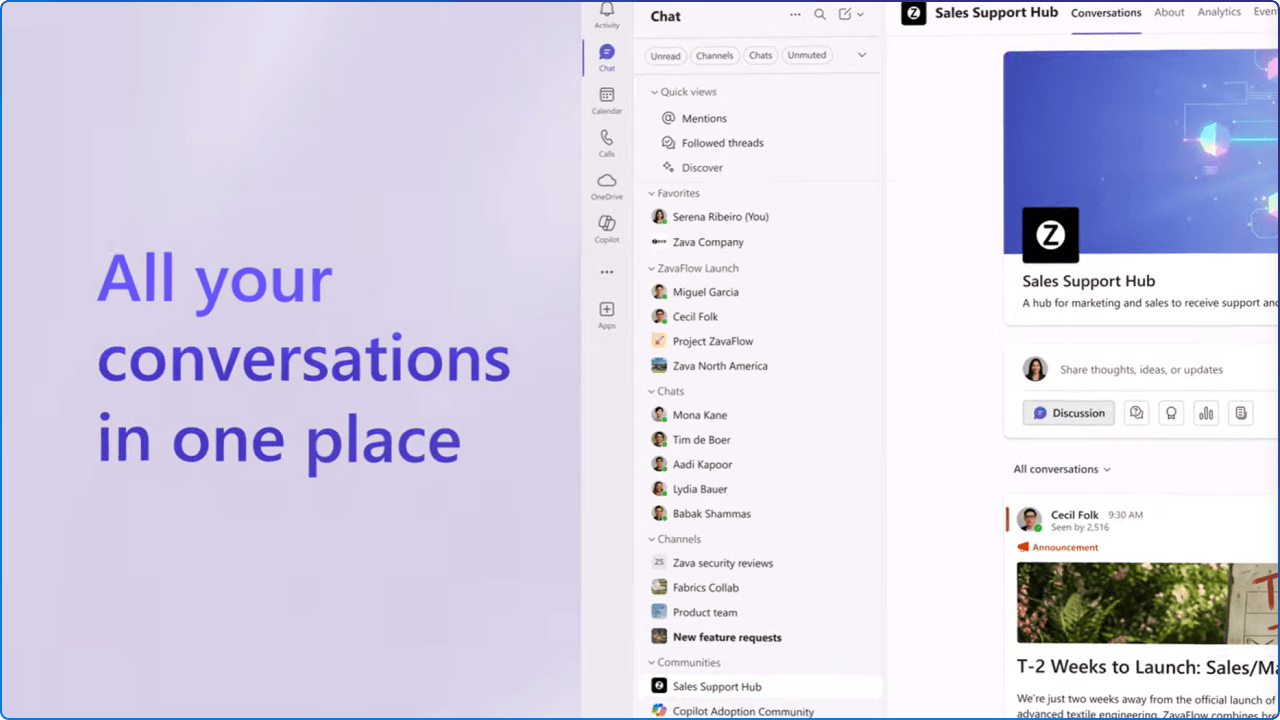 All your conversations in one place