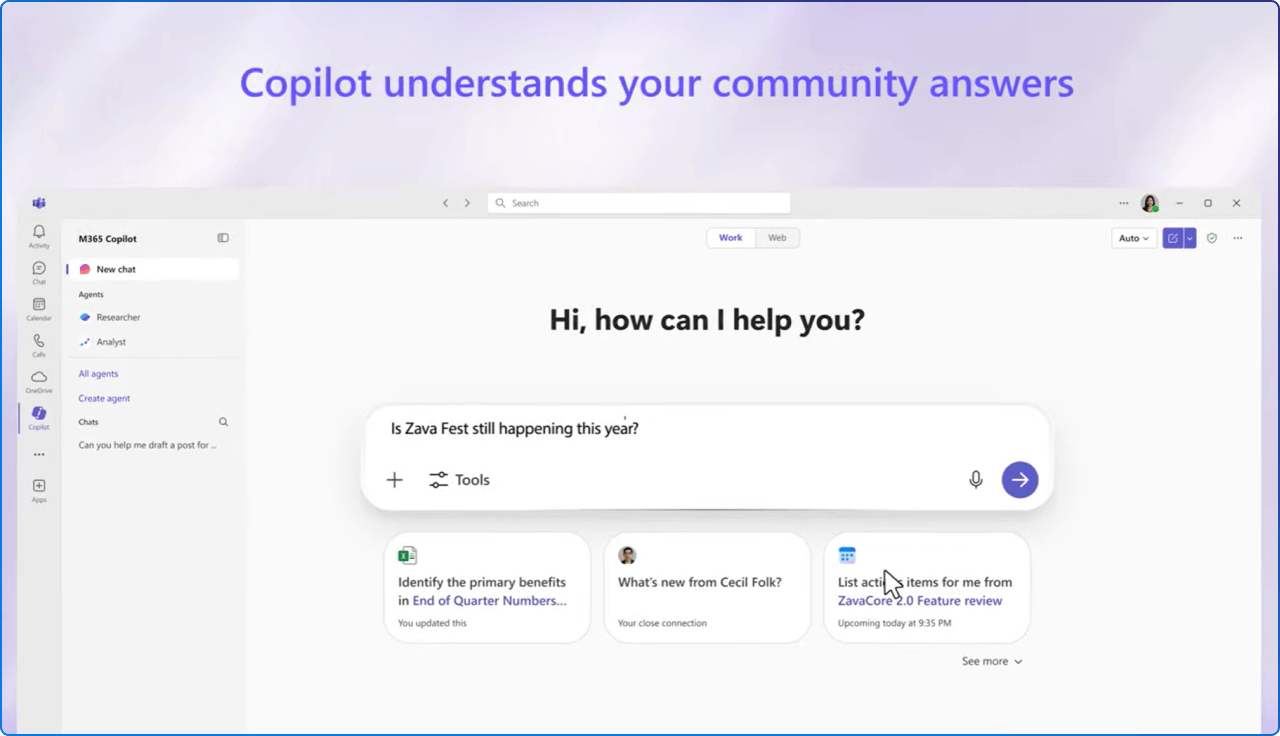 Copilot understands your community answers