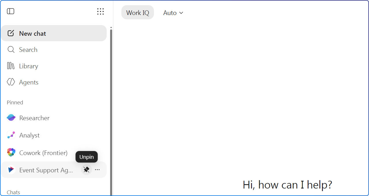 Pinning Apps in M365 Copilot