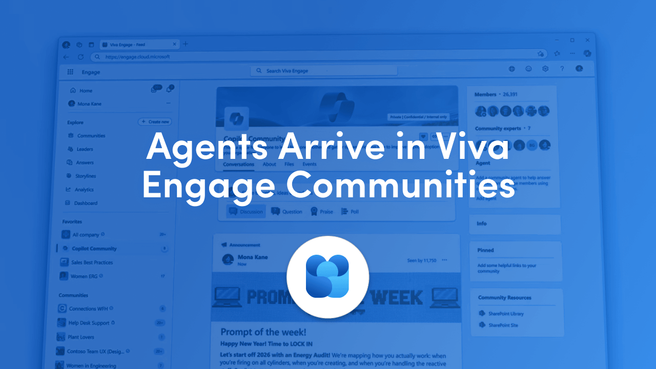Agents Arrive in Viva Engage Communities