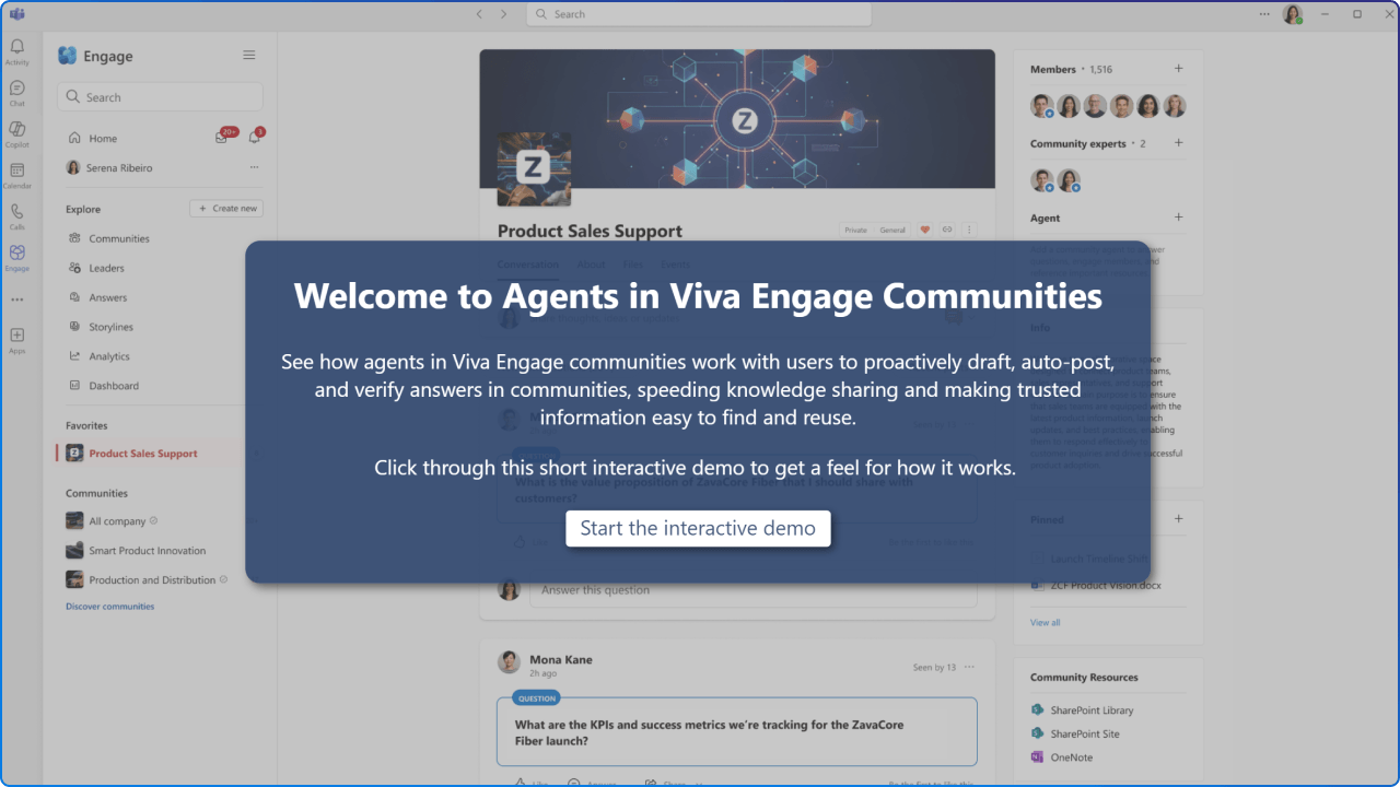 Welcome to Agents in Viva Engage Communities