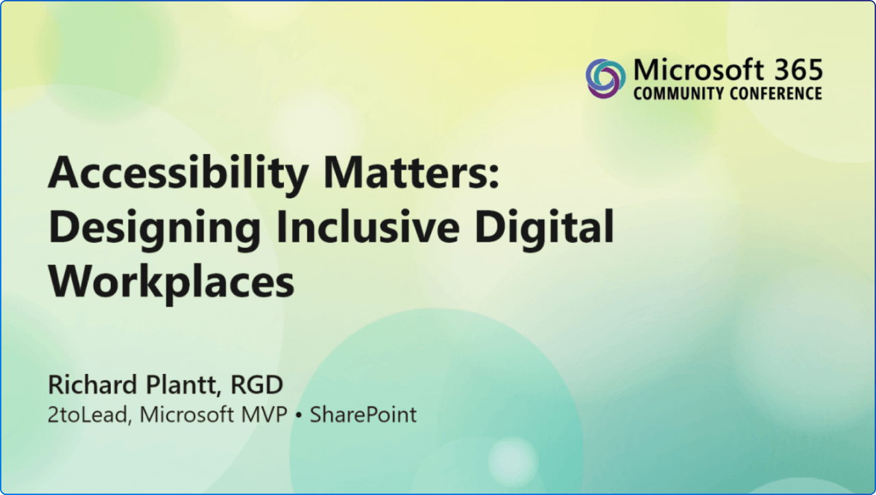 A11y Matters: Designing Inclusive Digital Workplaces