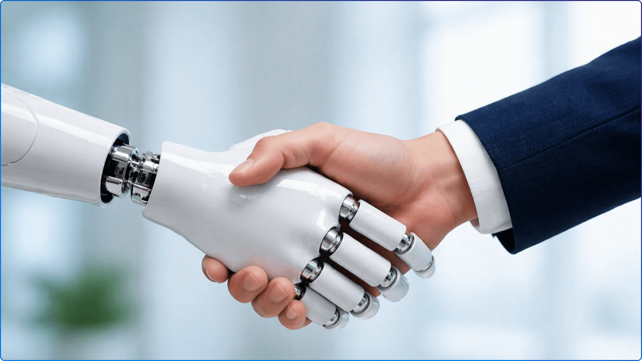 Human and AI working together