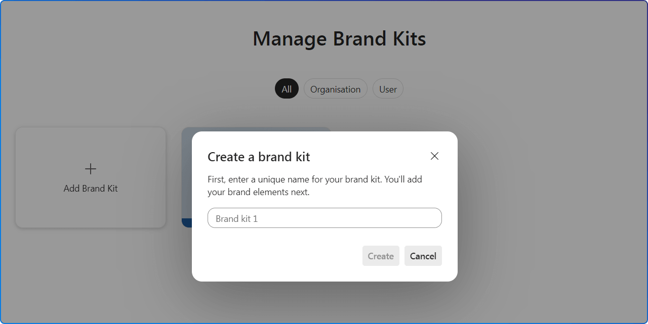 Create a brand kit