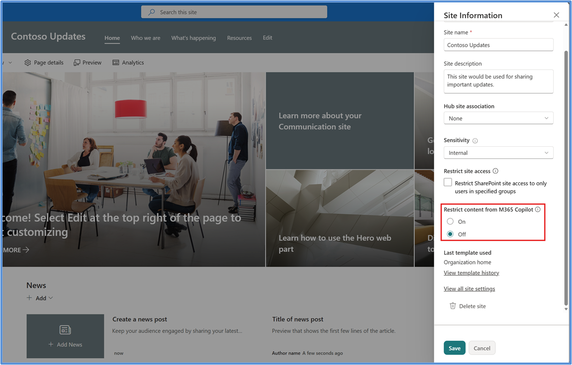 Restricted content discovery configuration by SharePoint site admin