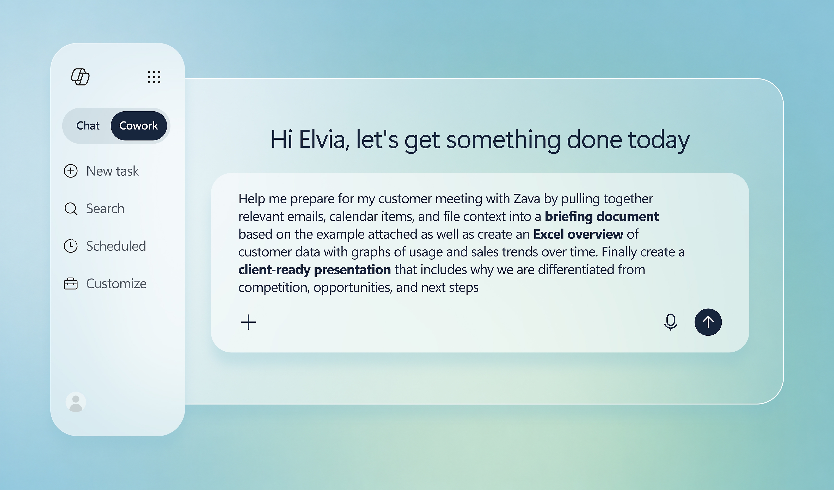 Copilot Cowork prompt