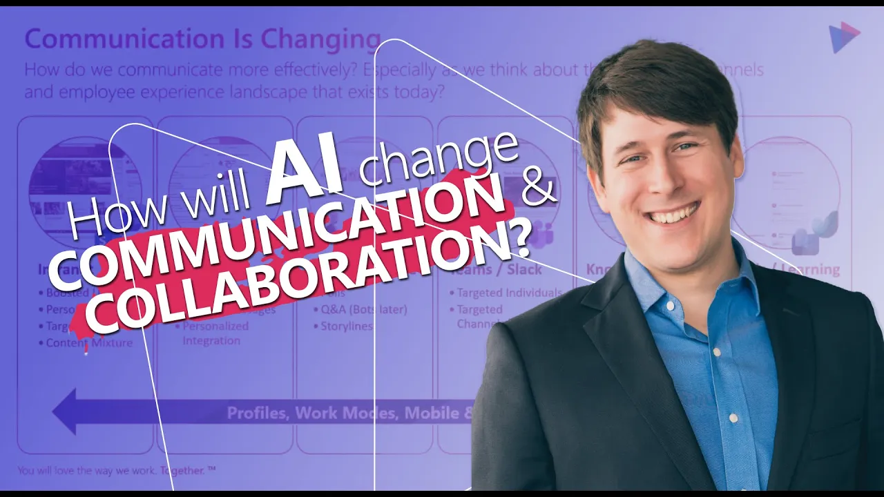 AI internal communications strategy: treat communication as a funnel that reaches people in the flow of work across email, Teams, Viva Engage and search.