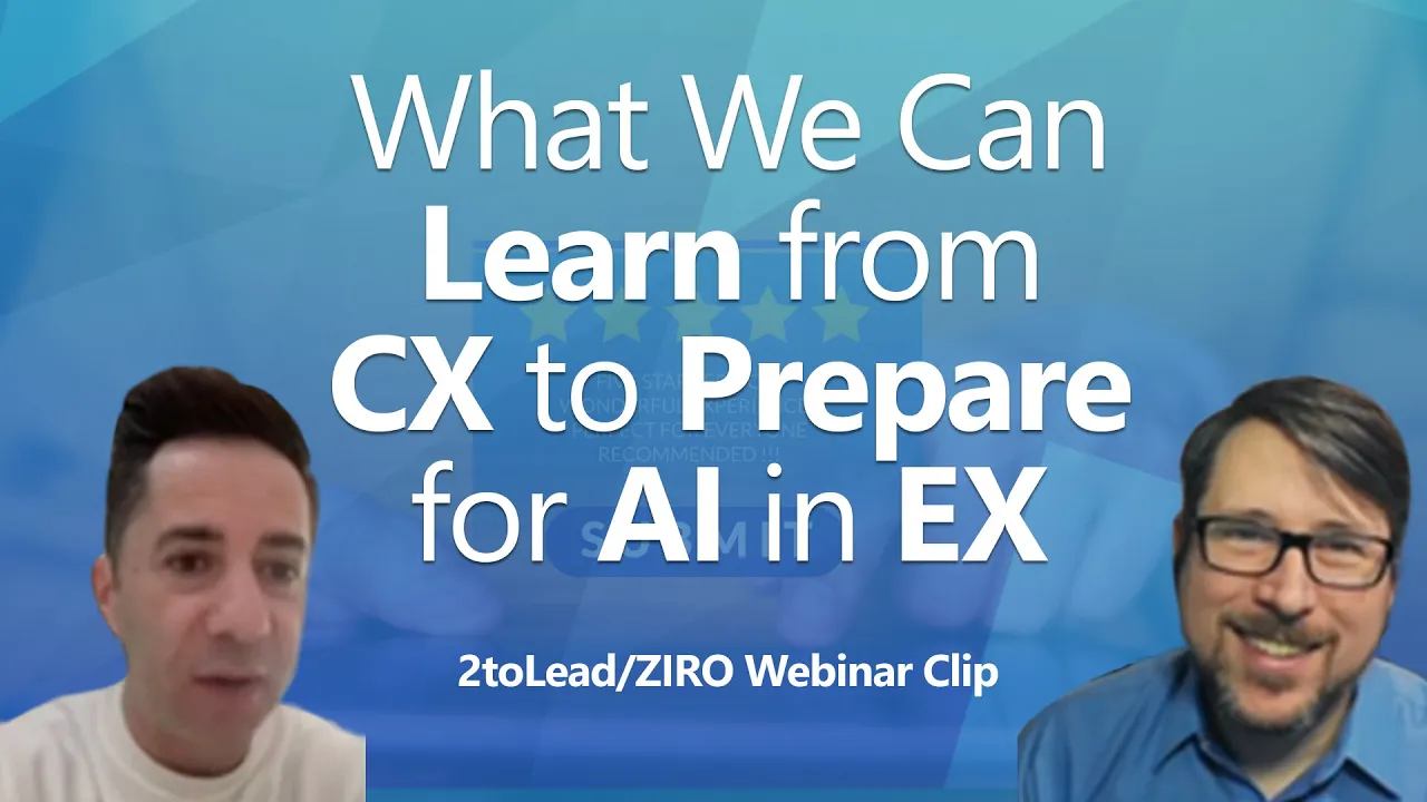AI in employee experience can borrow lessons from CX, using direct and indirect signals, employee effort scoring and Viva Insights data to improve productivity.