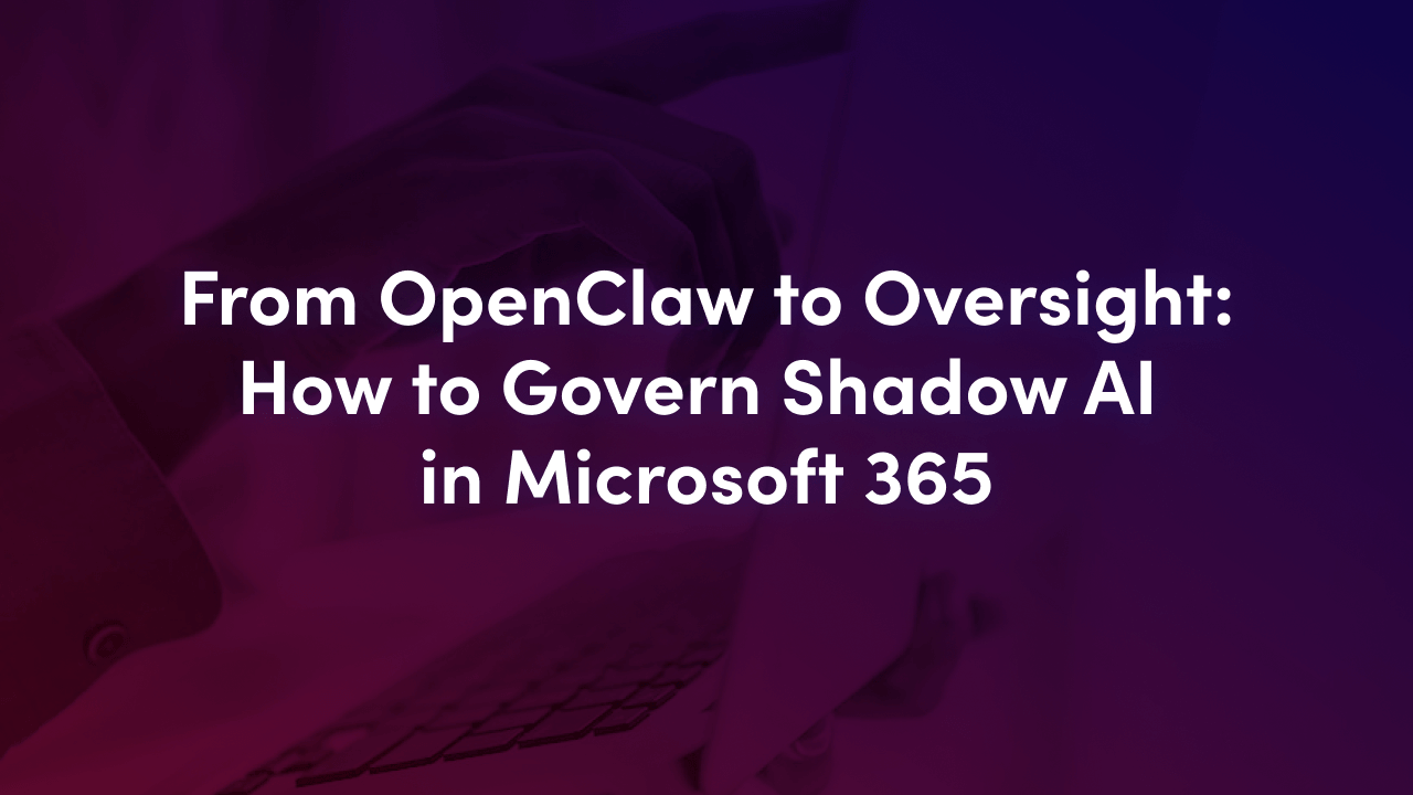 Shadow AI in Microsoft 365 is a visibility gap. What OpenClaw reveals about agent sprawl, how the admin center Shadow AI page helps and where Agent 365 fits.