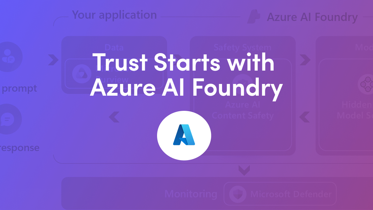 Trustworthy AI in Azure AI Foundry pairs content safety with Defender for AI and Microsoft Purview to block harmful output, stop prompt injection, guard data.