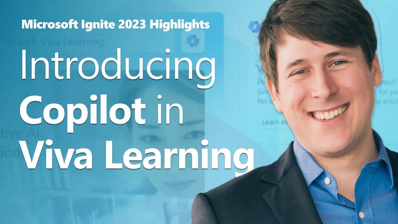 Copilot in Viva Learning, announced at Ignite 2023, recommends courses based on skills and interests and makes peer learning easier to discover and share.
