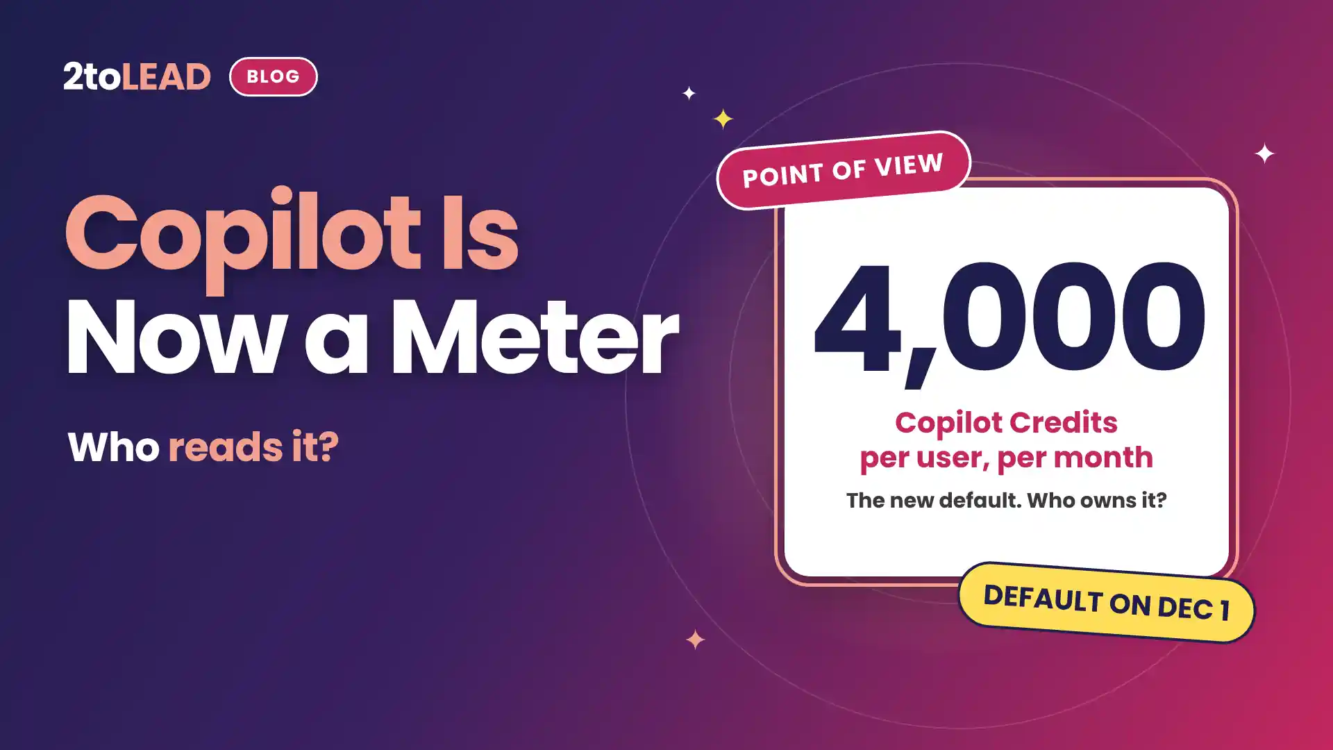 Copilot Credits: Who Owns the Meter After December 1?
