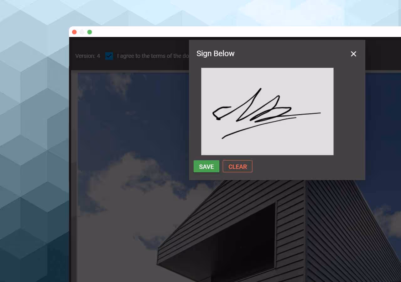 A pricing screen
