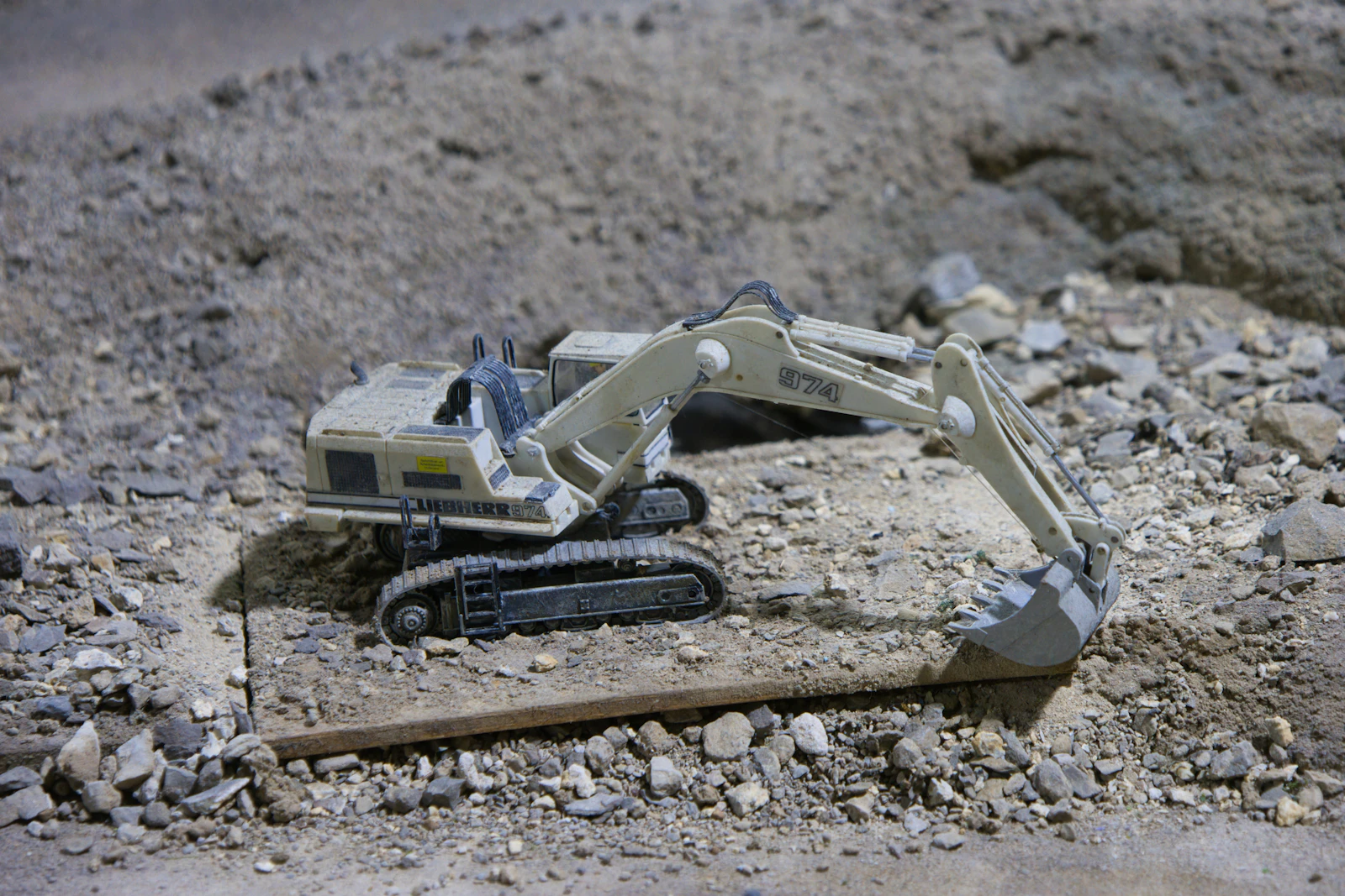 mini and excavator in construction work