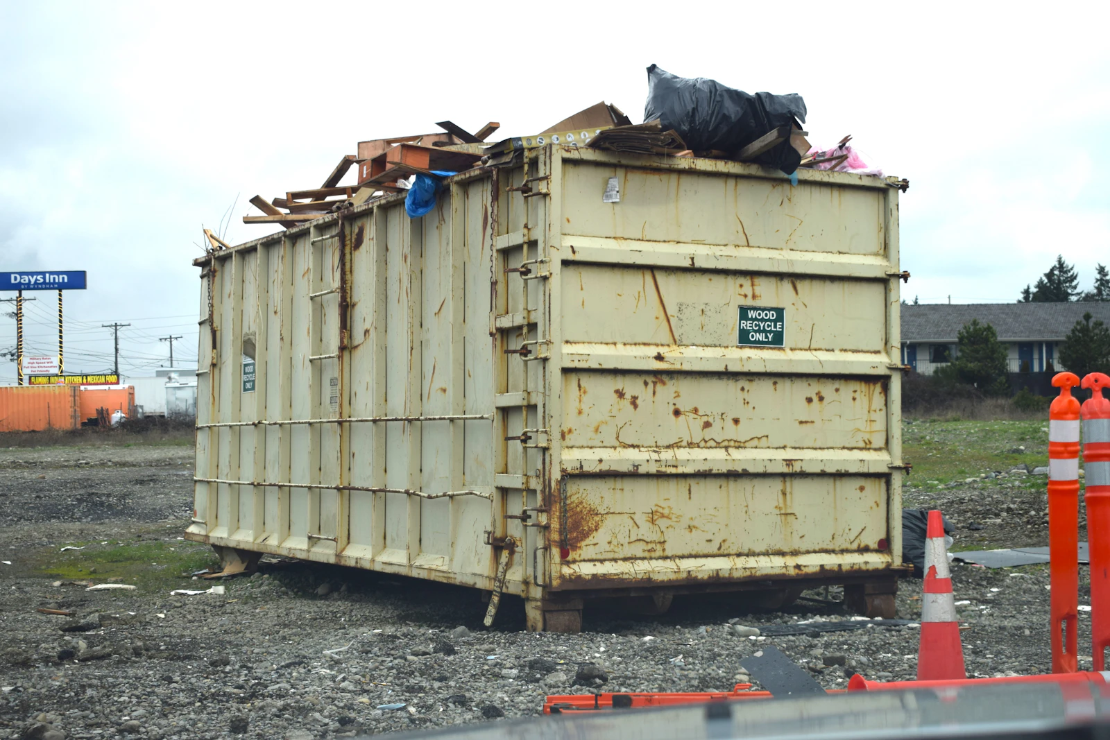 dump and trailer in construction work