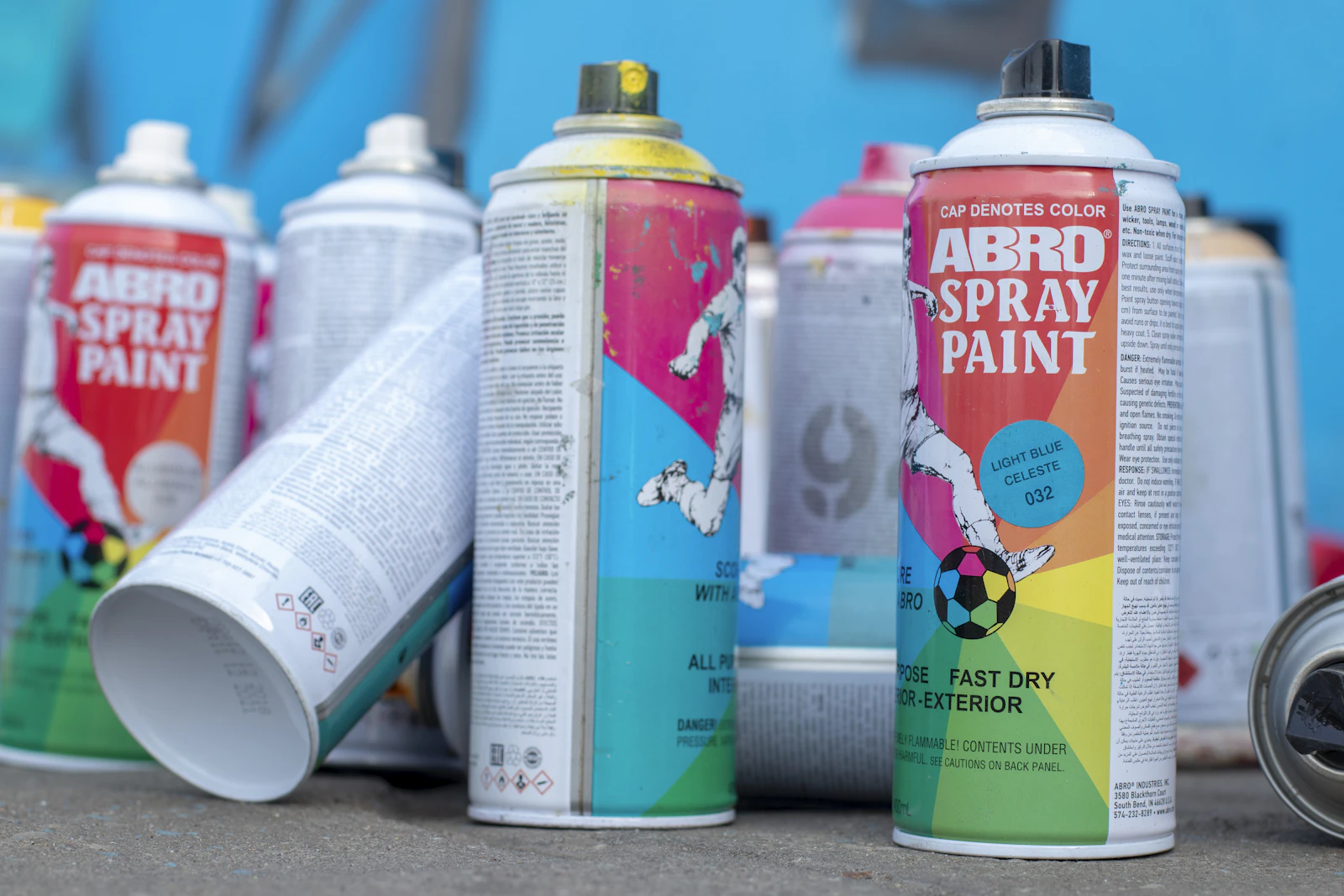 paint and sprayer in construction work