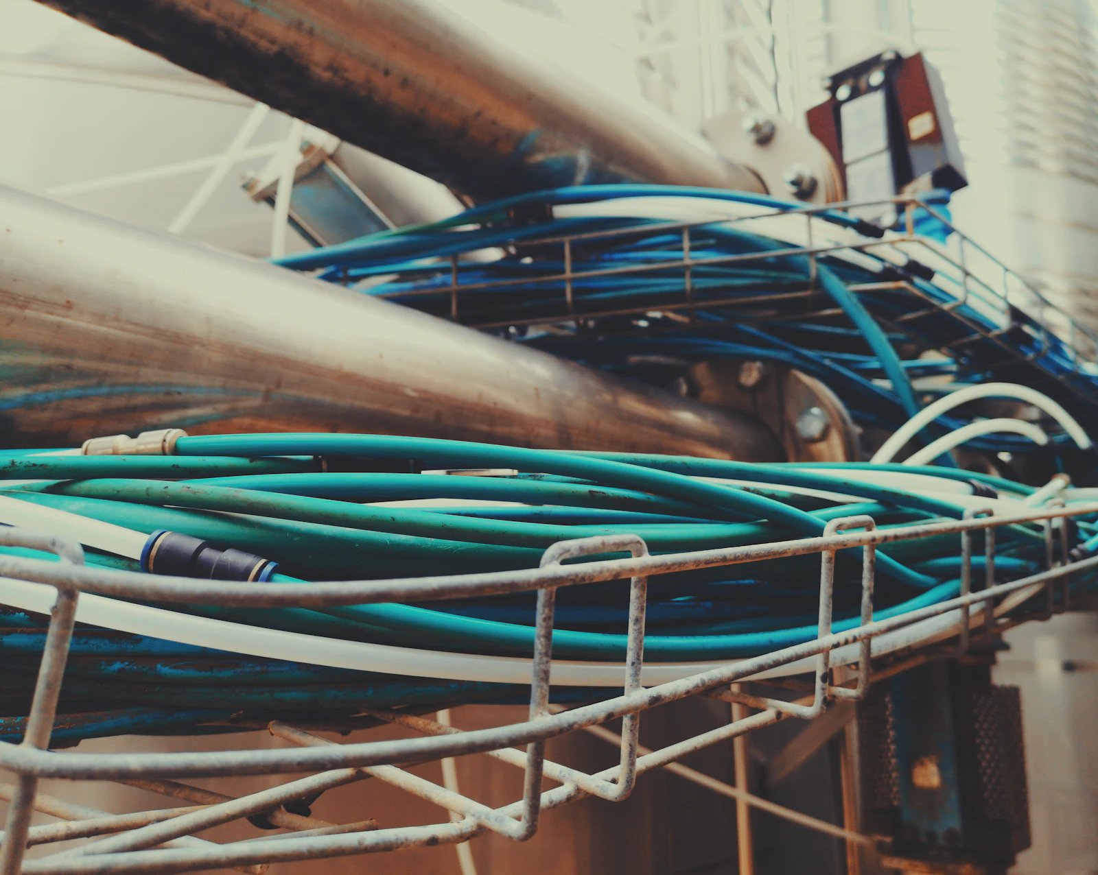 cable and ramp in construction work