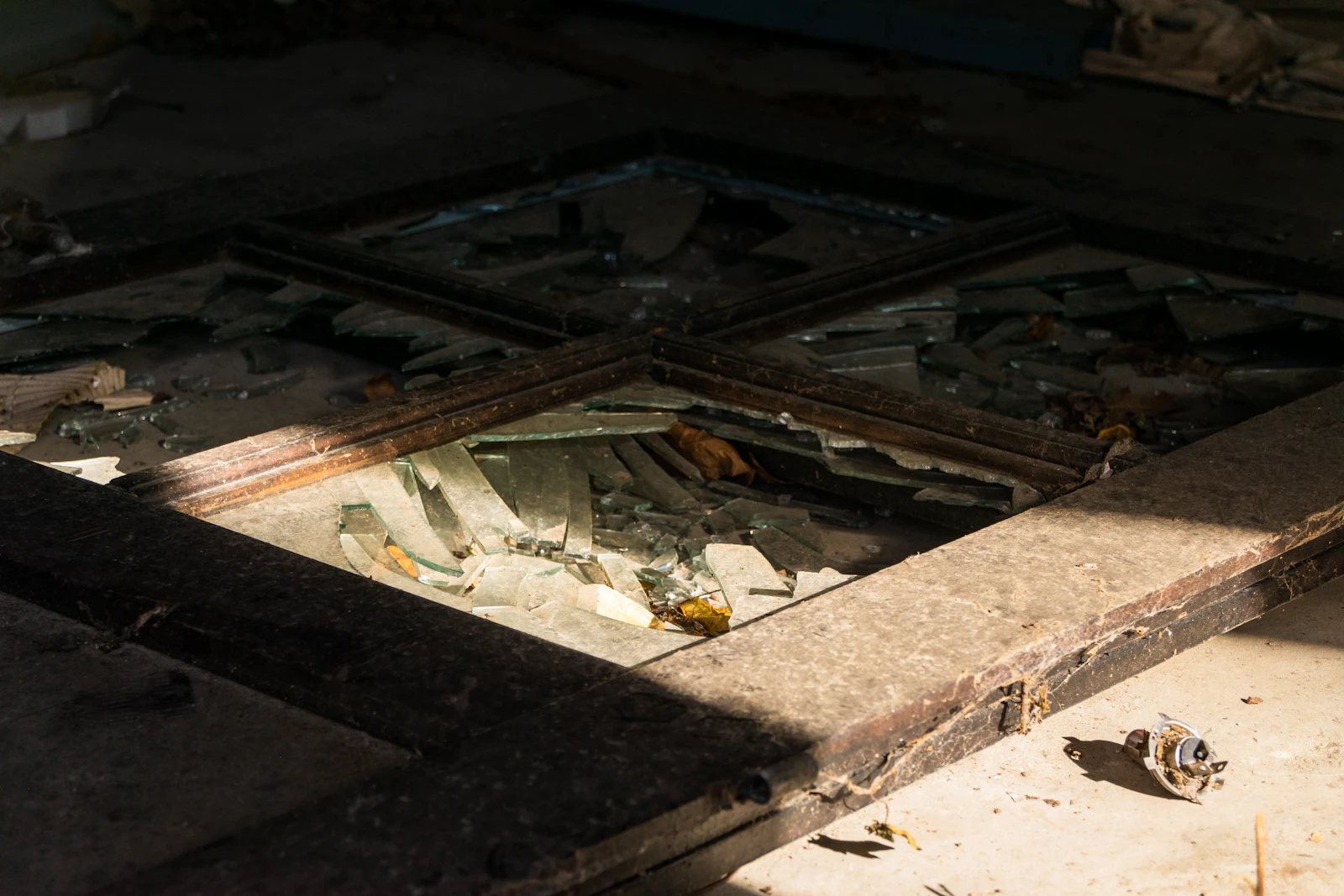 floor and scraper in construction work