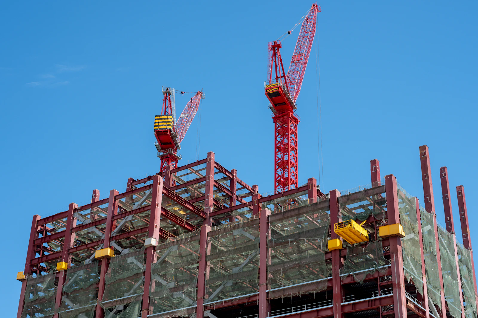 boom and placer in construction work