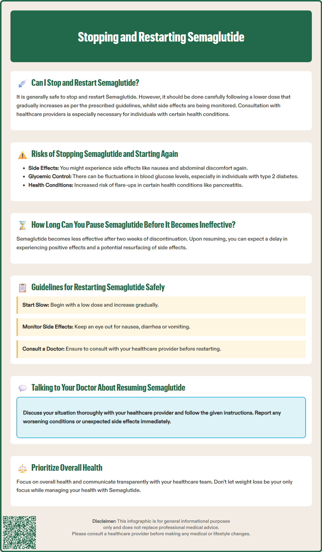 can i stop and restart semaglutide