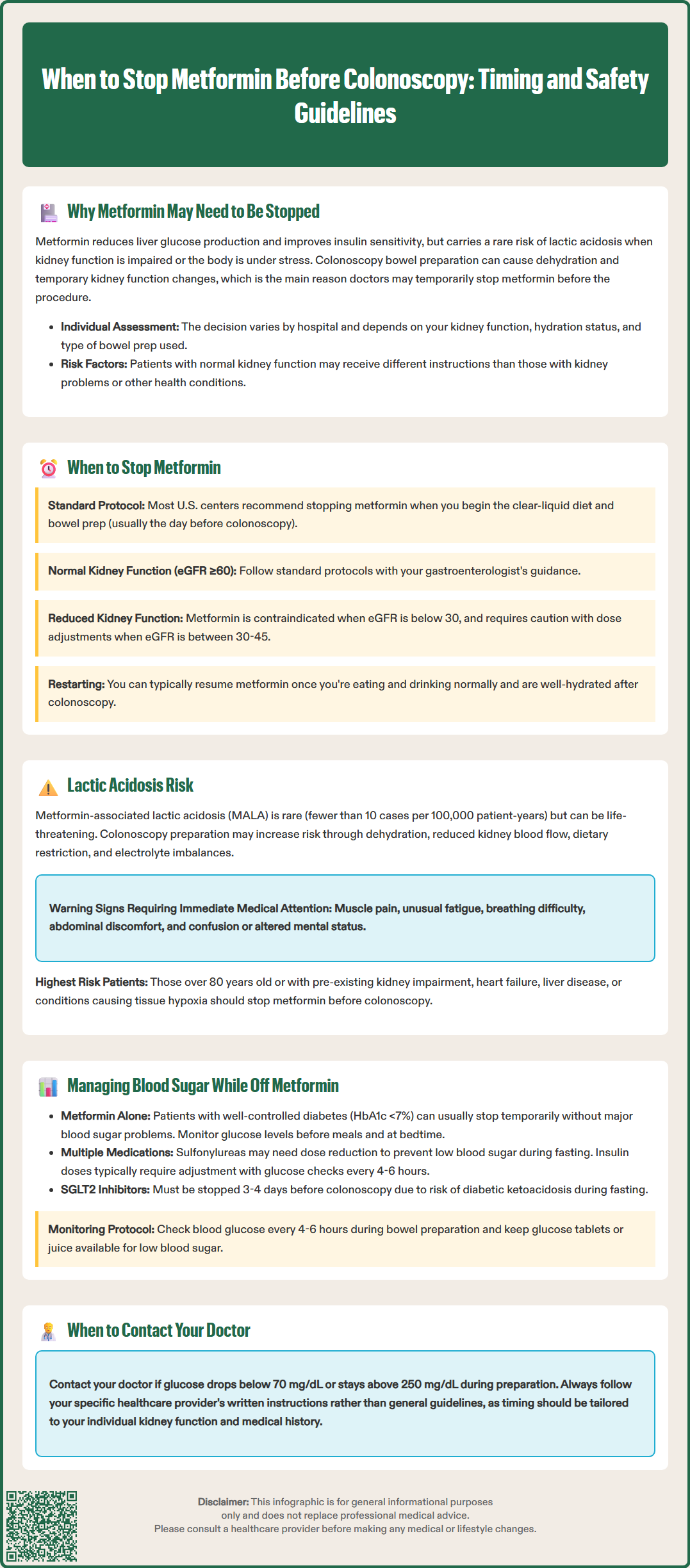 when to stop metformin before colonoscopy