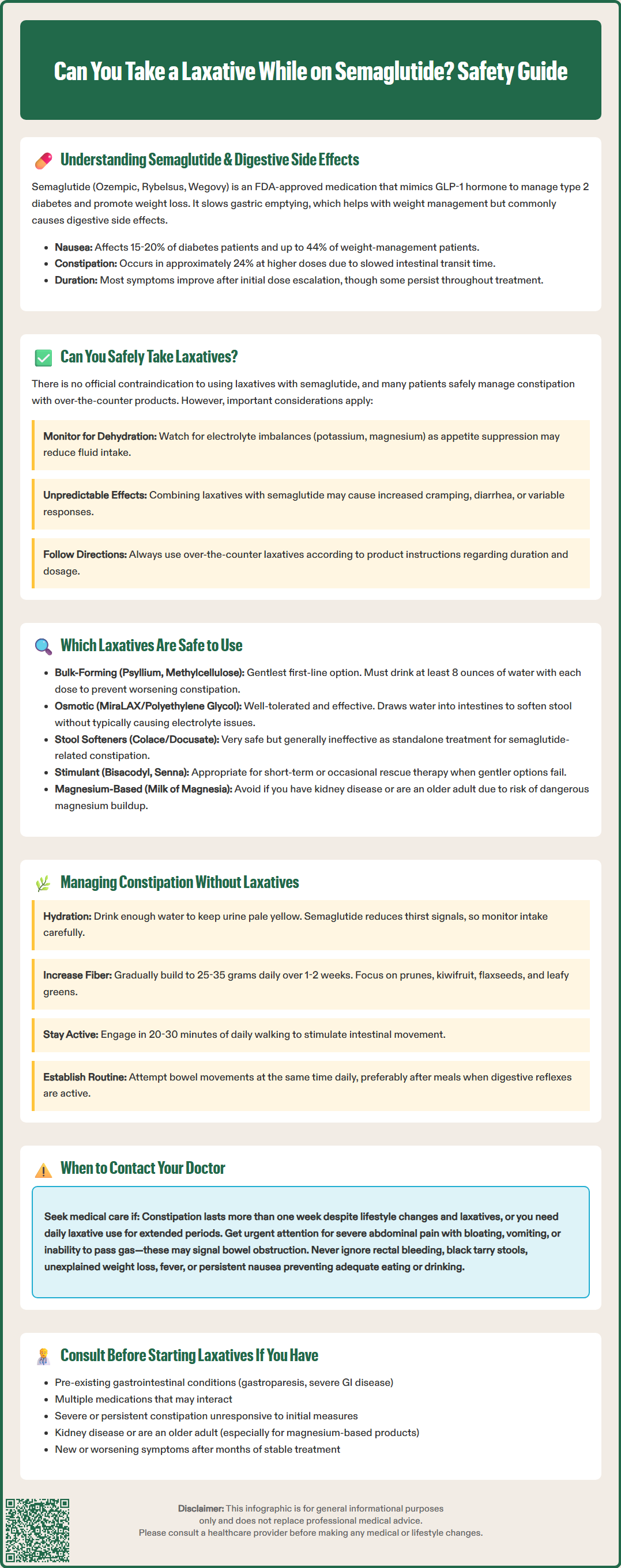 can you take a laxative while on semaglutide