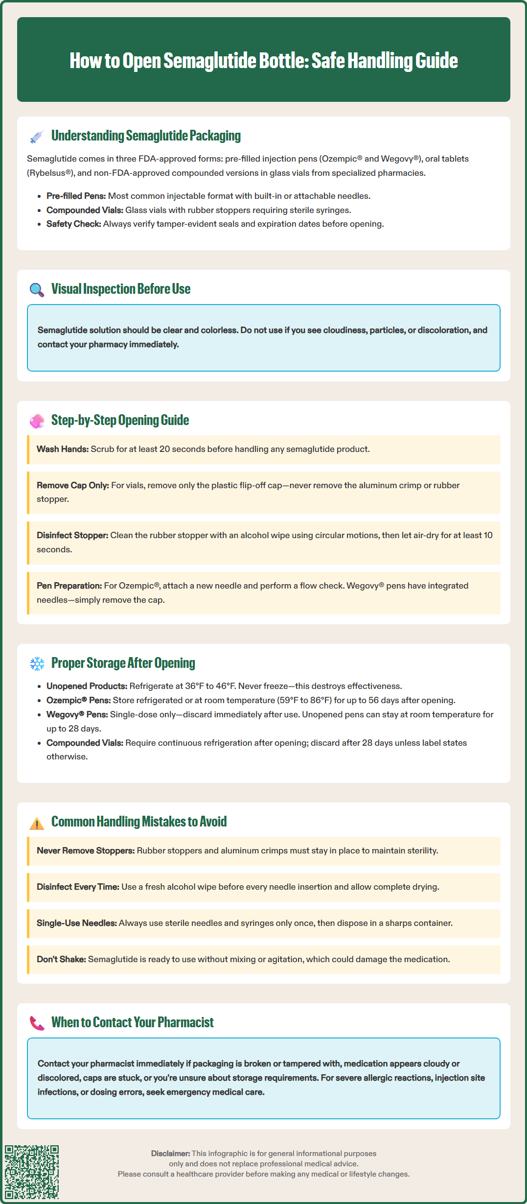 how to open semaglutide bottle