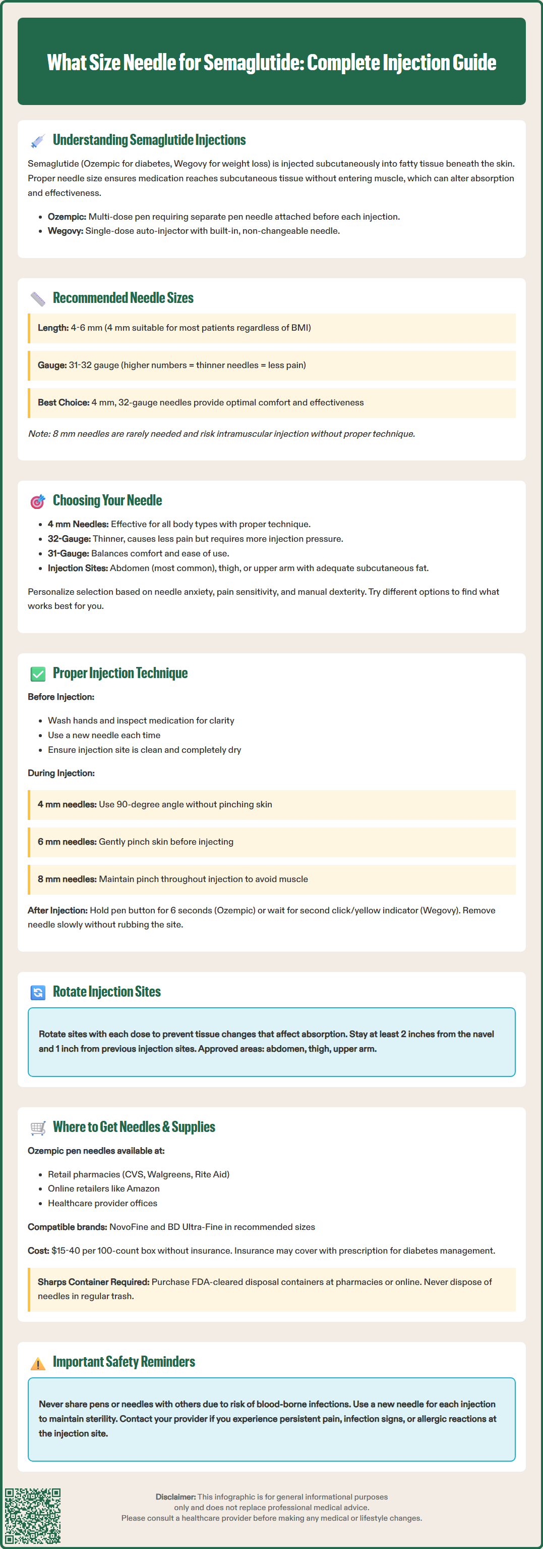 what size needle for semaglutide