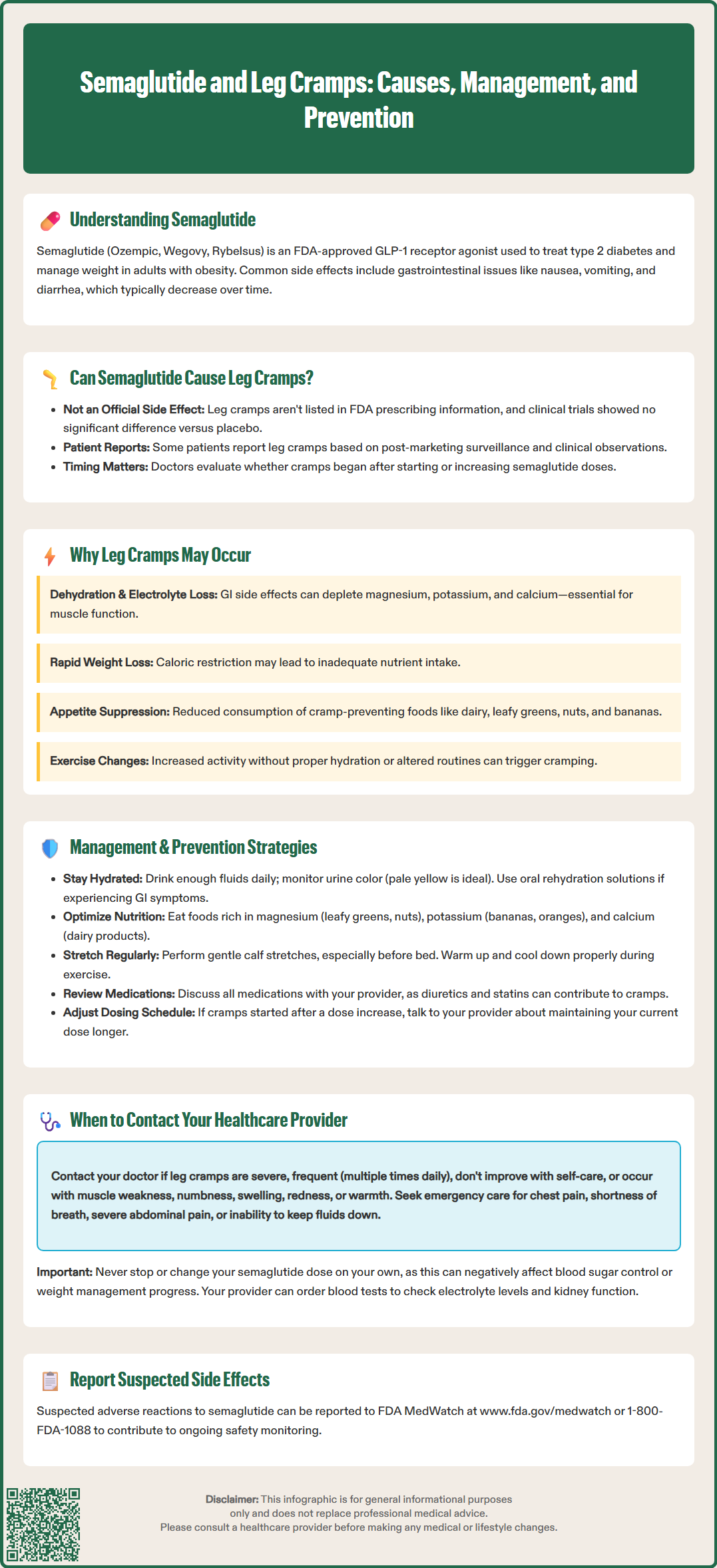 semaglutide and leg cramps