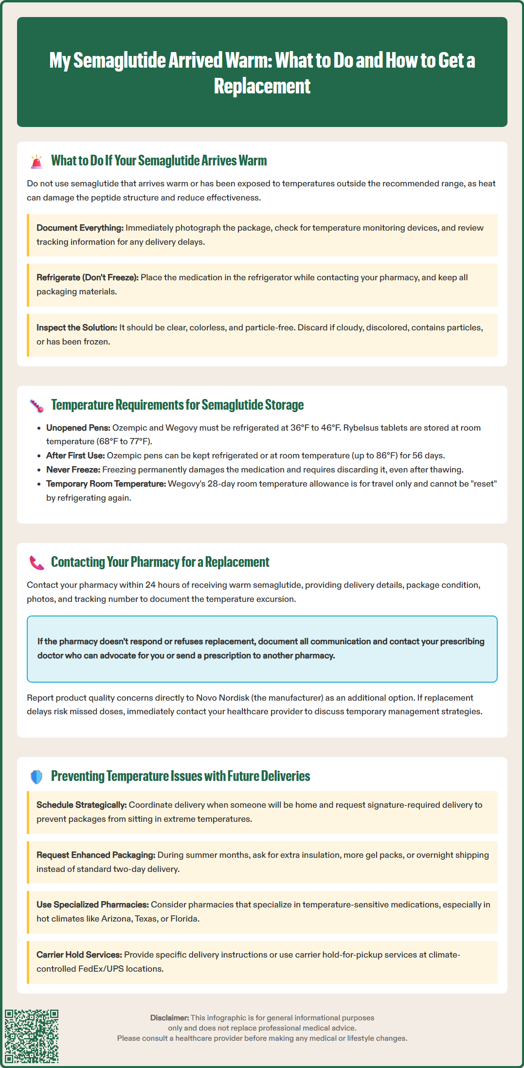 my semaglutide arrived warm