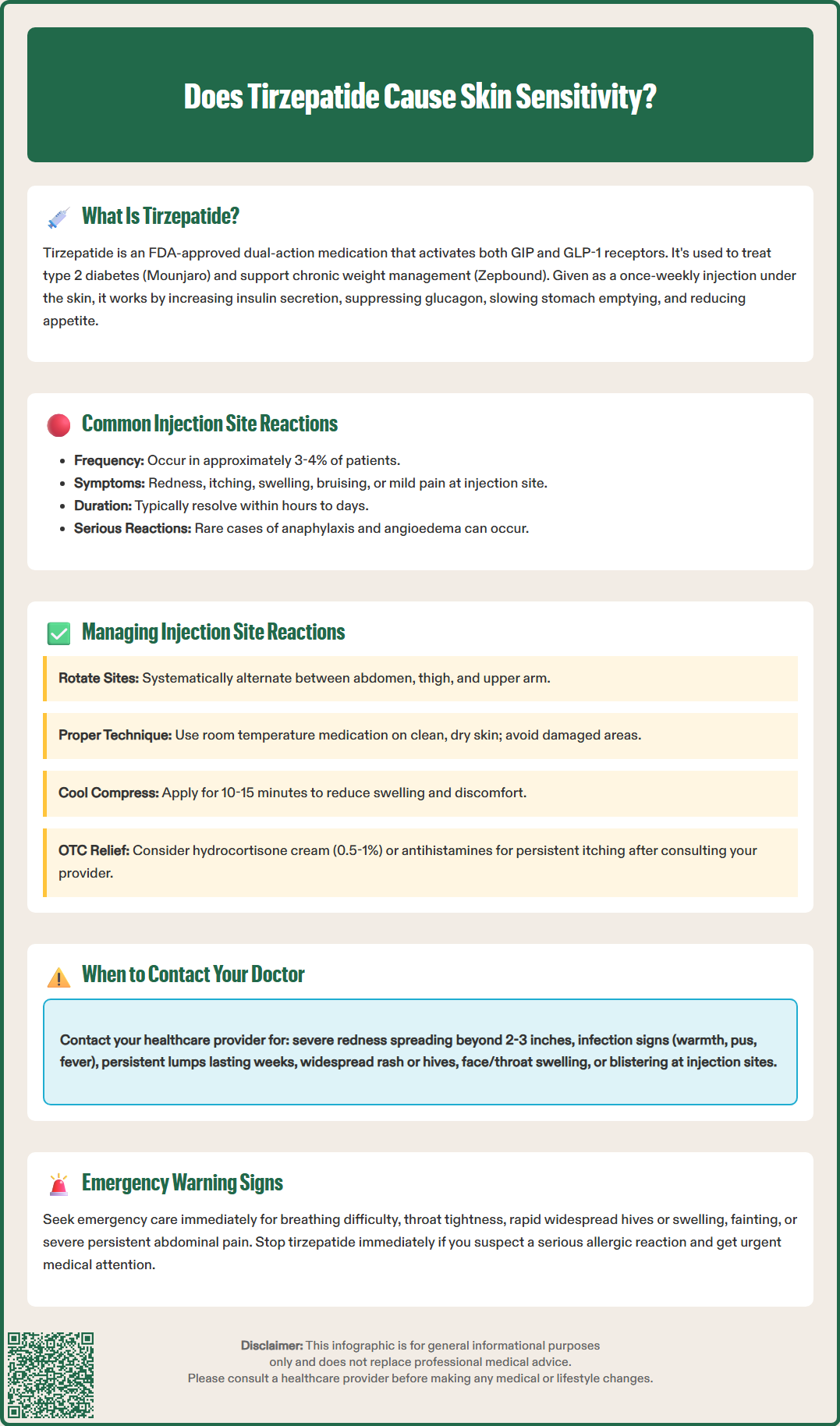 does tirzepatide cause skin sensitivity