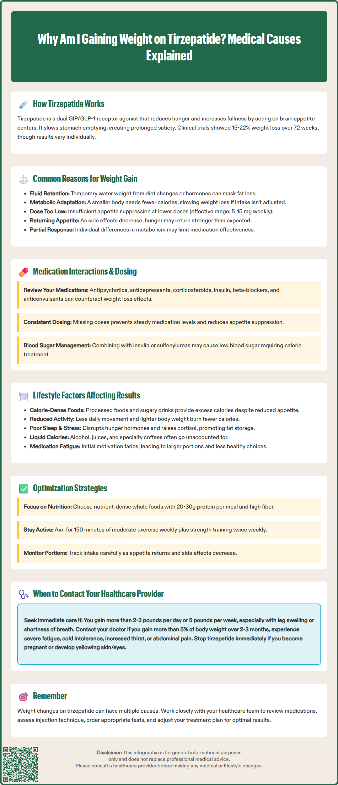 why am i gaining weight on tirzepatide