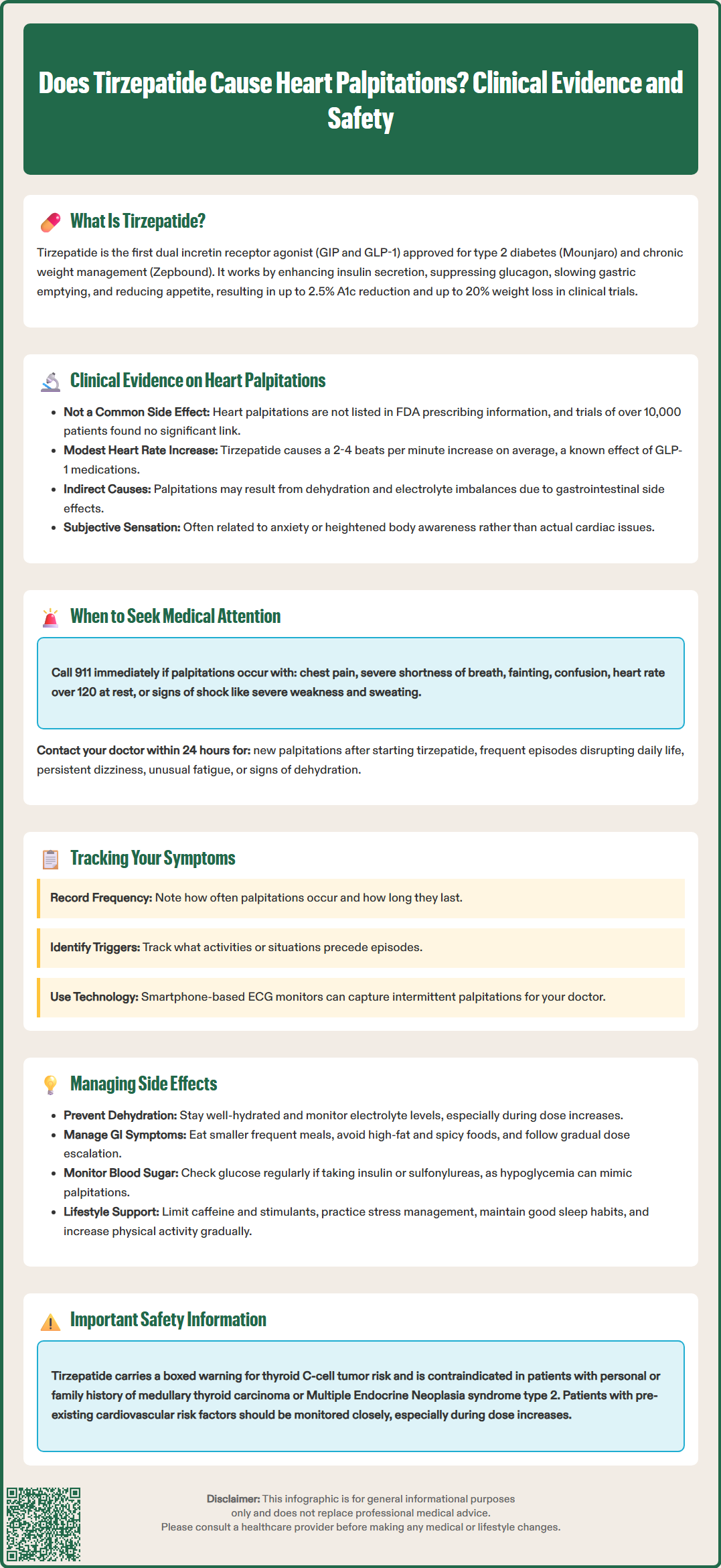 does tirzepatide cause heart palpitations