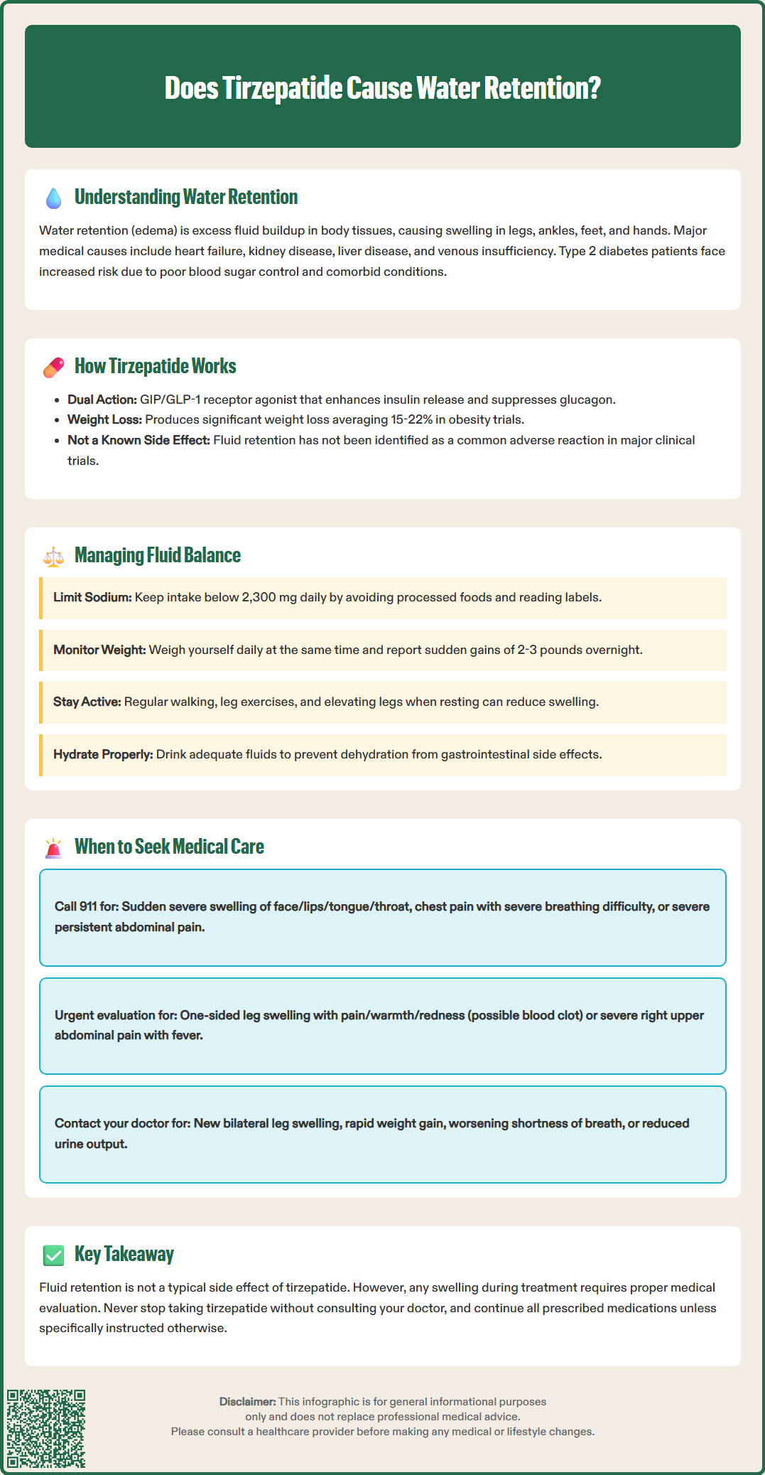 does tirzepatide help with water retention