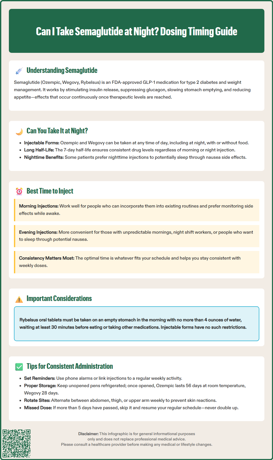 can i take semaglutide at night