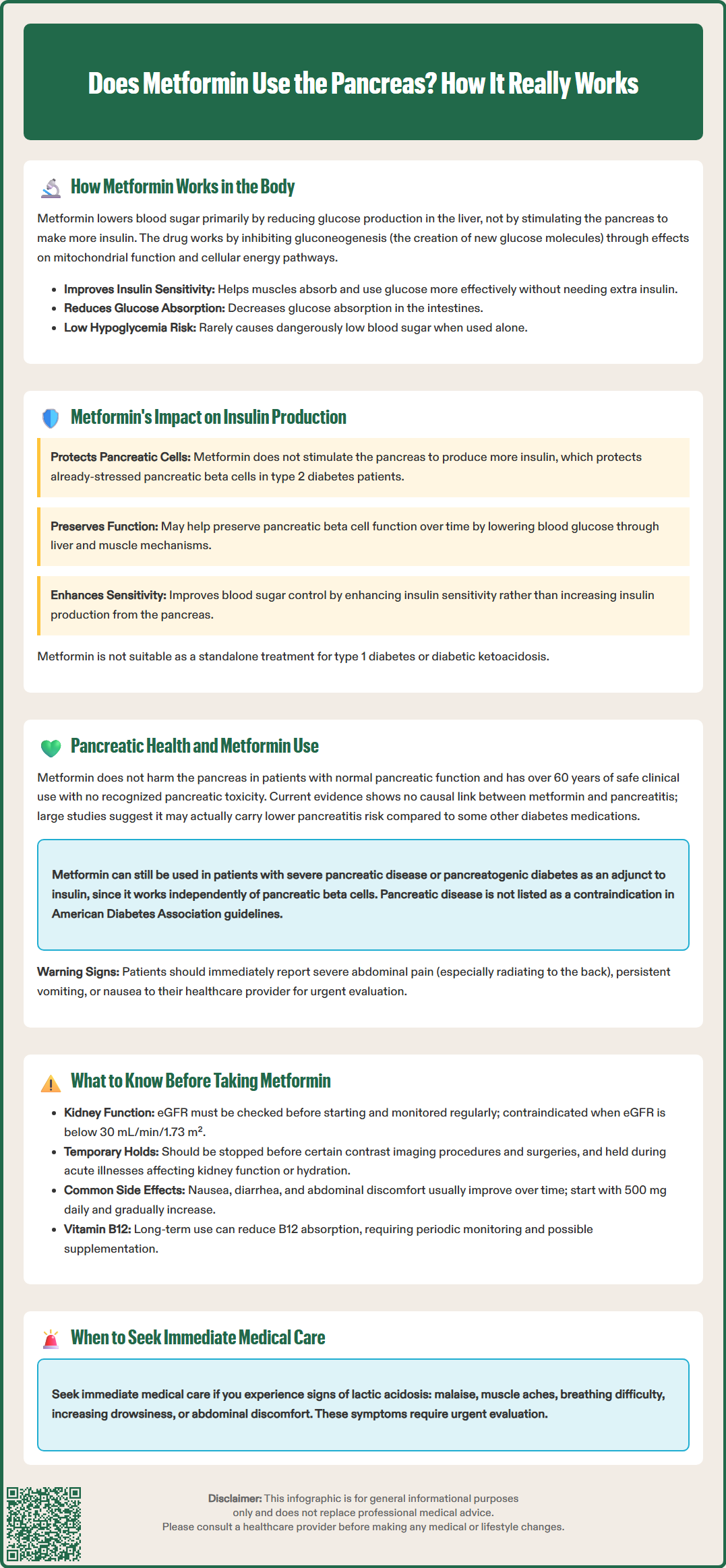 does metformin use the pancreas